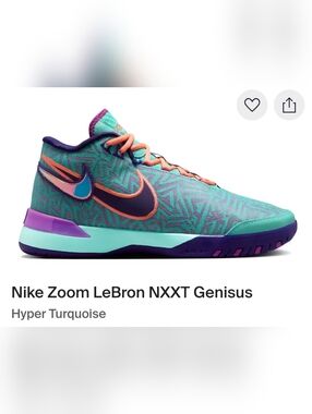 Nike Low-Top Basketball Shoe - Turquoise, Purple, Coral